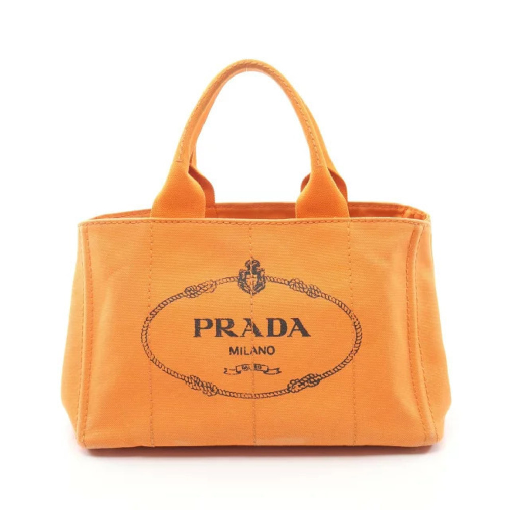 Prada Canapa Tote Bag Canvas Orange